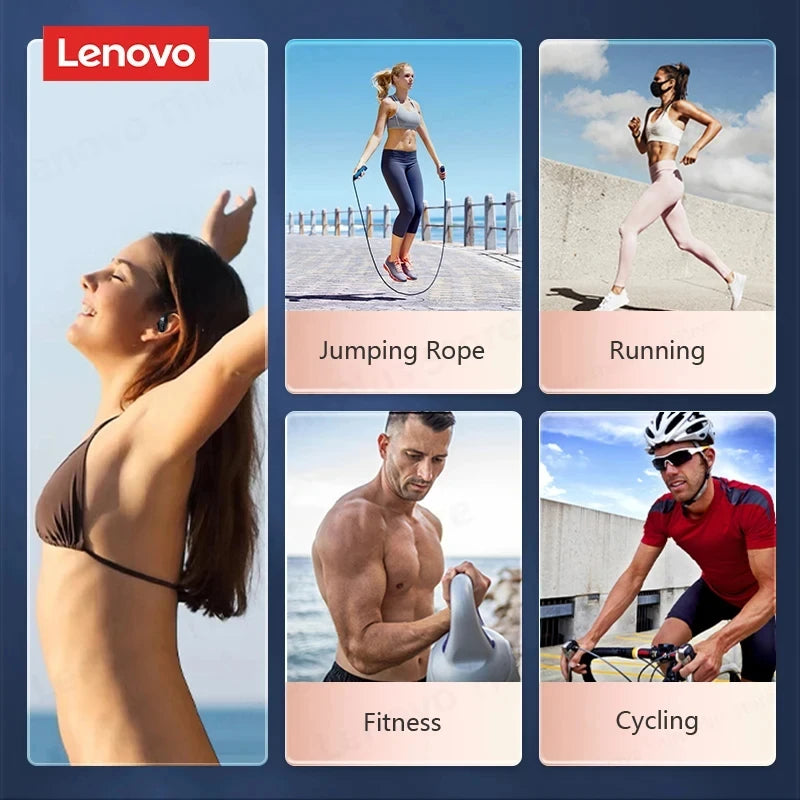 Fone de ouvido Lenovo LP75 TWS Bluetooth V5.3 Headphones,Wireless LED Digital Display