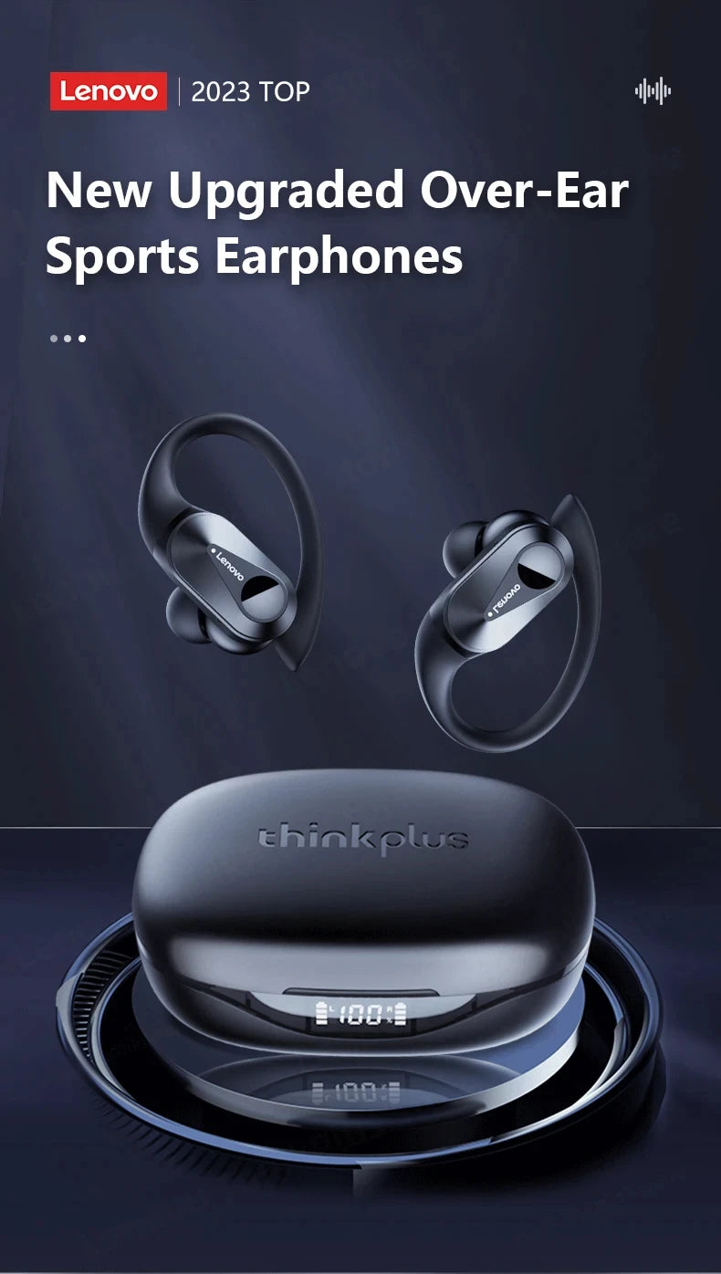Fone de ouvido Lenovo LP75 TWS Bluetooth V5.3 Headphones,Wireless LED Digital Display