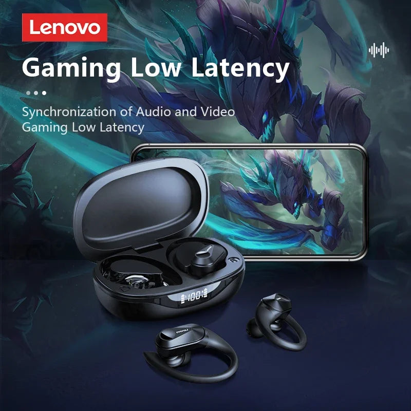 Fone de ouvido Lenovo LP75 TWS Bluetooth V5.3 Headphones,Wireless LED Digital Display