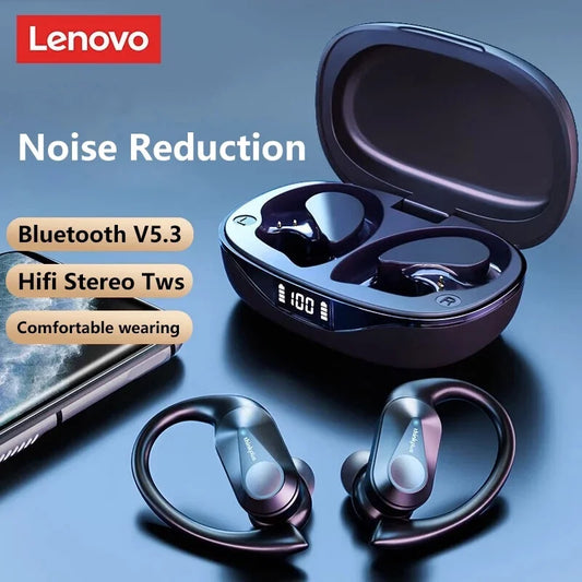Fone de ouvido Lenovo LP75 TWS Bluetooth V5.3 Headphones,Wireless LED Digital Display
